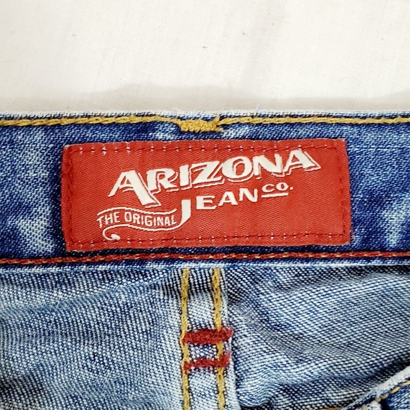 Arizona Relaxed Straight Blue Jeans Sz 8 Slim Kids - Picture 5 of 8